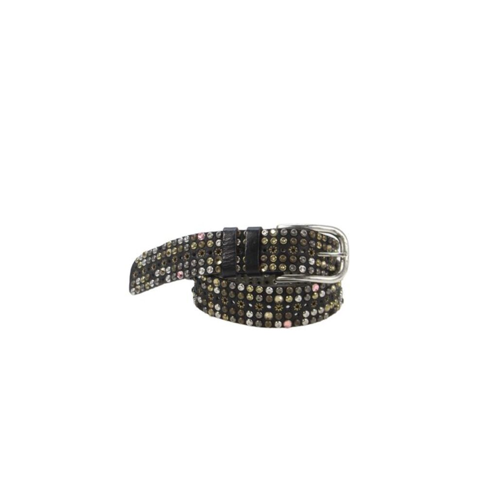 Isabel Marant Womens Medium Width Leather Studded Buckle Belt Black Size Large